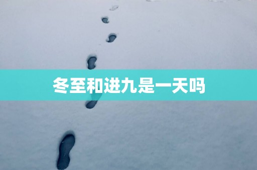 冬至和进九是一天吗