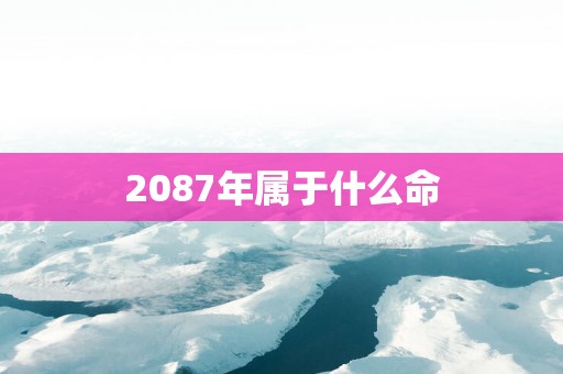 2087年属于什么命