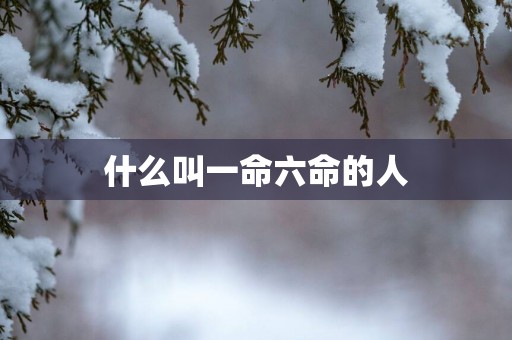 什么叫一命六命的人