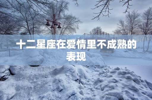 十二星座在爱情里不成熟的表现