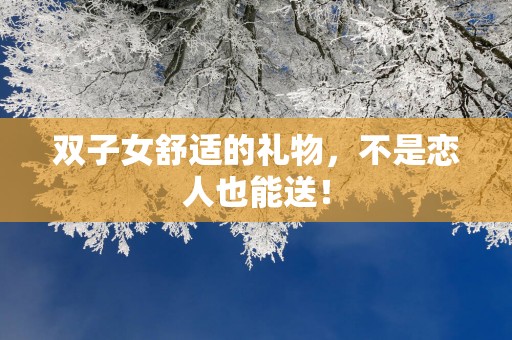 双子女舒适的礼物，不是恋人也能送！