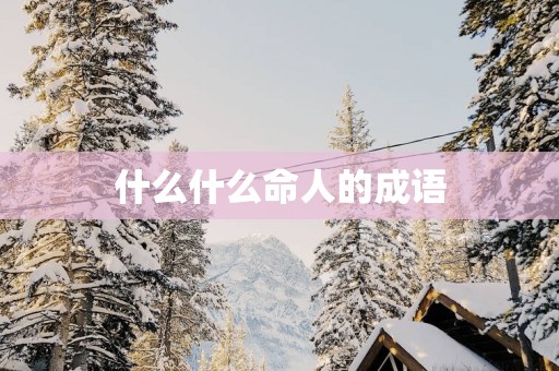 什么什么命人的成语