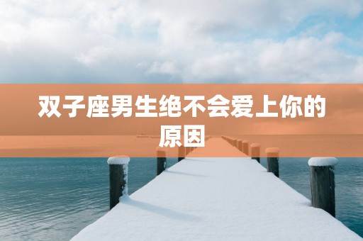 双子座男生绝不会爱上你的原因