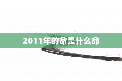 2011年的命是什么命