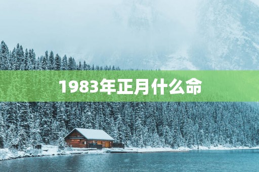 1983年正月什么命