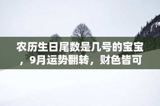 农历生日尾数是几号的宝宝，9月运势翻转，财色皆可得！