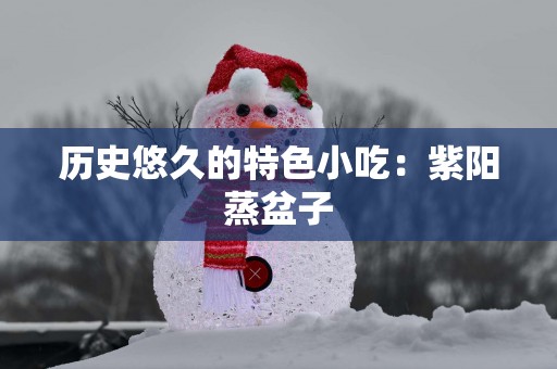历史悠久的特色小吃：紫阳蒸盆子