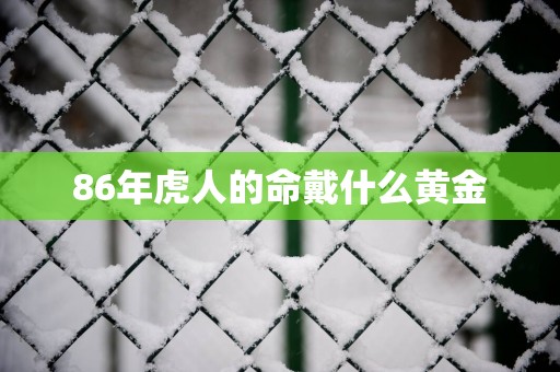 86年虎人的命戴什么黄金