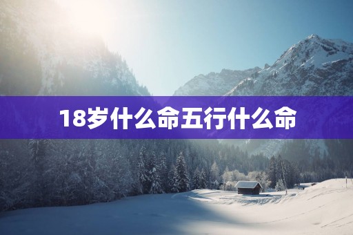 18岁什么命五行什么命
