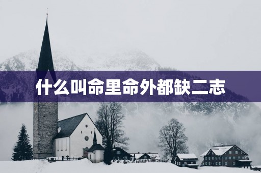 什么叫命里命外都缺二志