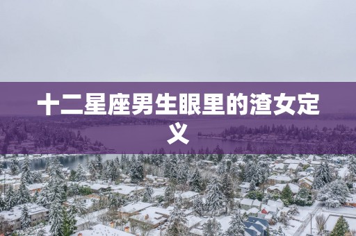 十二星座男生眼里的渣女定义