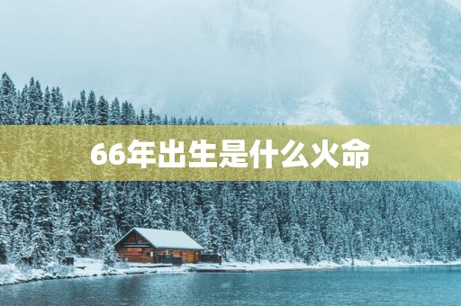 66年出生是什么火命