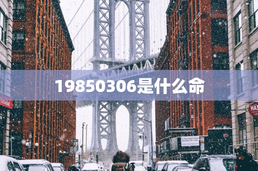 19850306是什么命