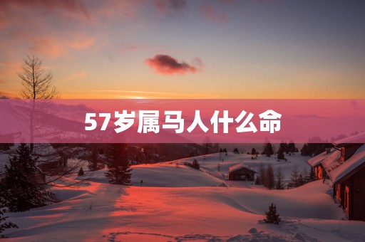 57岁属马人什么命