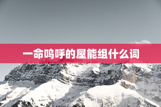 一命呜呼的屋能组什么词