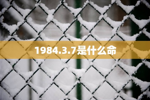 1984.3.7是什么命