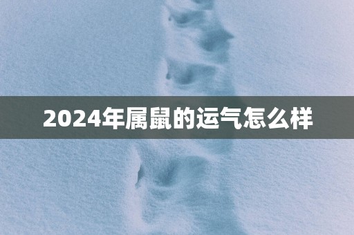 2025年属鼠的运气怎么样
