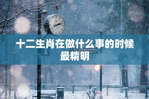 十二生肖在做什么事的时候最精明 十二生肖在做什么事的时候最精明