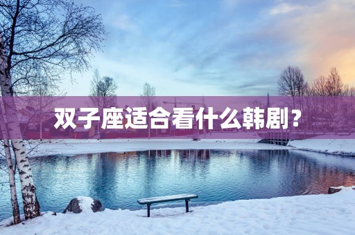 双子座适合看什么韩剧？