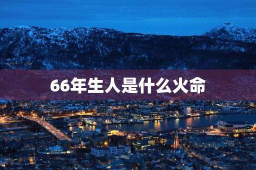 66年生人是什么火命