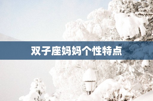 双子座妈妈个性特点