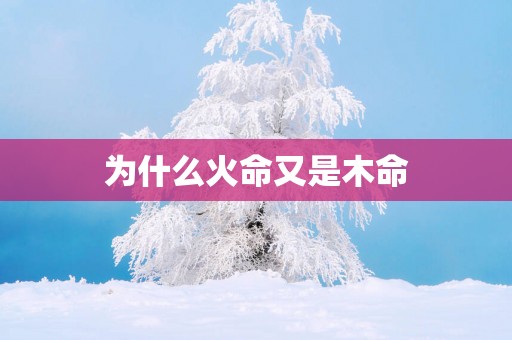 为什么火命又是木命