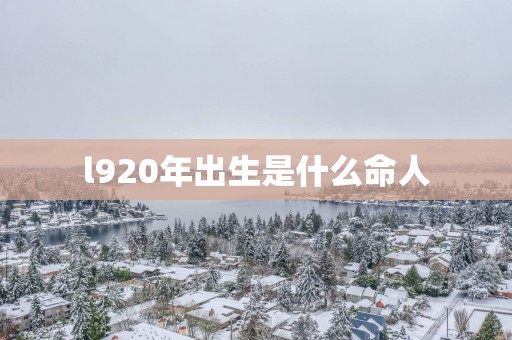 l920年出生是什么命人