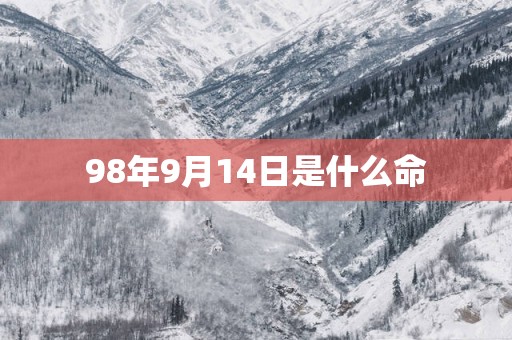 98年9月14日是什么命