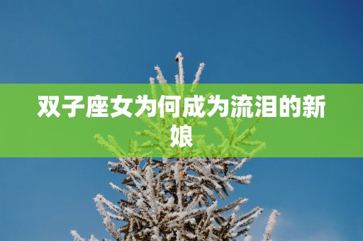 双子座女为何成为流泪的新娘