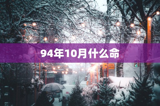 94年10月什么命