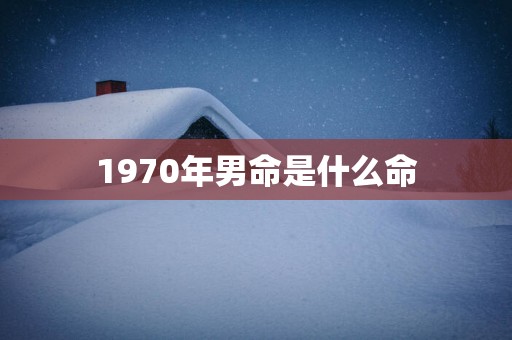 1970年男命是什么命