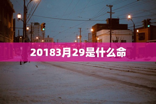 20183月29是什么命