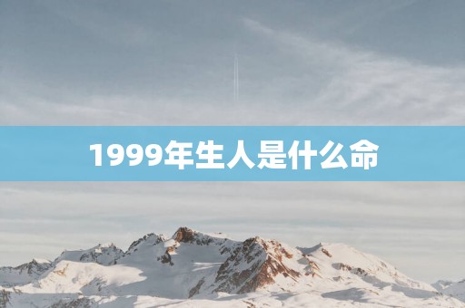 1999年生人是什么命
