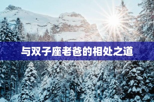与双子座老爸的相处之道