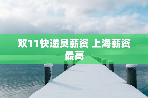 双11快递员薪资 上海薪资最高