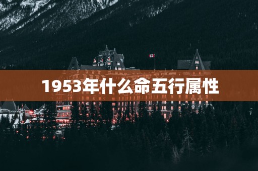1953年什么命五行属性