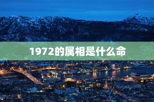 1972的属相是什么命