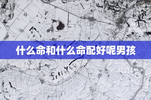 什么命和什么命配好呢男孩
