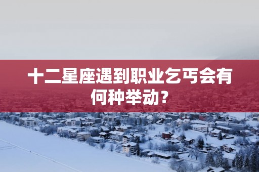 十二星座遇到职业乞丐会有何种举动？
