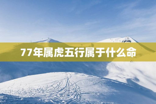 77年属虎五行属于什么命