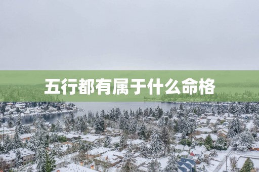 五行都有属于什么命格