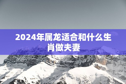 2025年属龙适合和什么生肖做夫妻