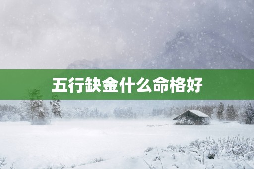 五行缺金什么命格好