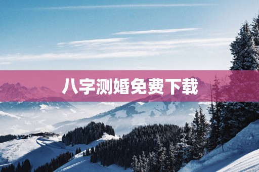 八字测婚免费下载