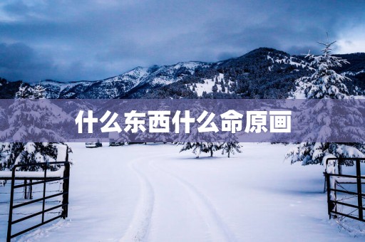 什么东西什么命原画