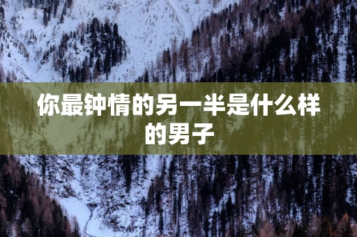 你最钟情的另一半是什么样的男子