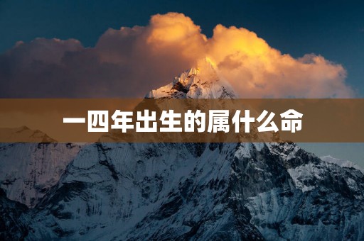 一四年出生的属什么命 一四年出生的属什么命