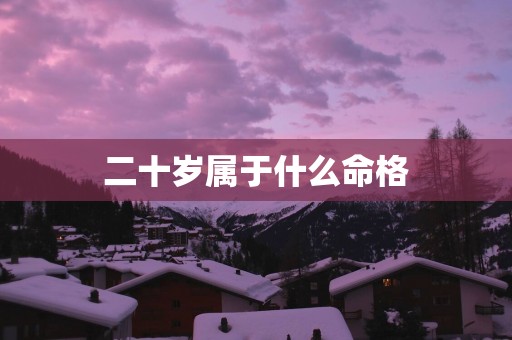 二十岁属于什么命格