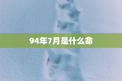 94年7月是什么命