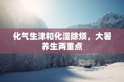化气生津和化湿除烦，大暑养生两重点